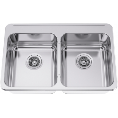 LBD6408-316P-1 Type 316 Lab double bowl